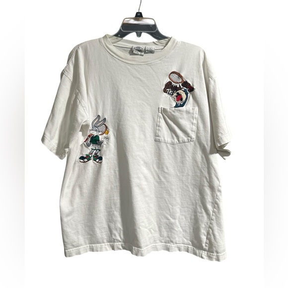 Vintage Acme Clothing Co Looney Tunes Warner Bros 1994 Embroidered Tennis - Picture 1 of 9